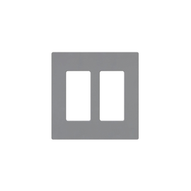 Placa de pared 2 espacio, para atenuador (dimmer), switch ó control remoto PICO inalámbrico.