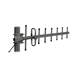 Antena Yagi 440-460 MHz, 10dB Ganancia, Anodizada en Negro, 7 Elementos, N Macho.
