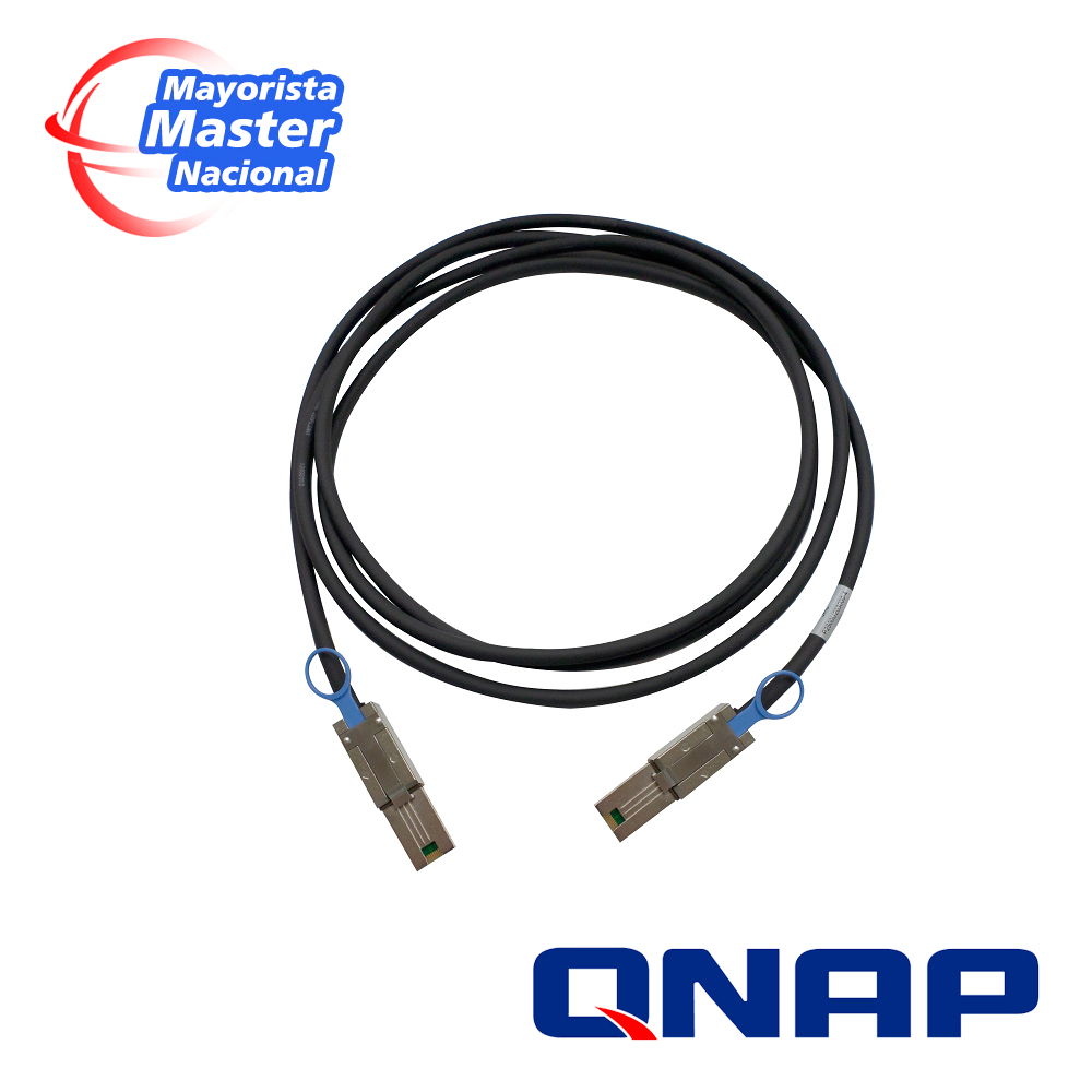 QNAP CAB-SAS20M-8088 MINI SAS 6G CABLE (SFF-8088), 2.0M