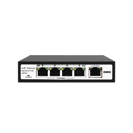 Switch PoE / 100 Metros PoE / 4 puertos 802.3af /at ( 60 W ) 10/100 Mbps + 1 puerto uplink
