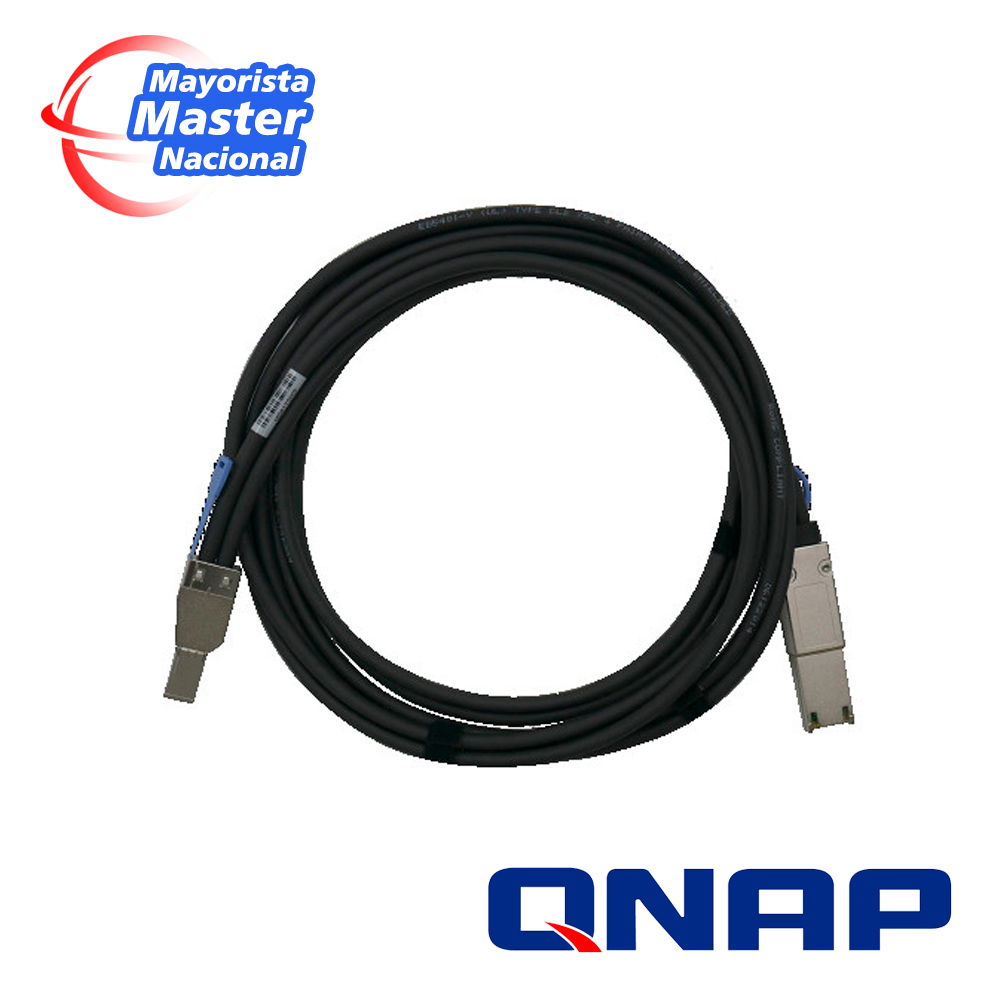 QNAP CAB-SAS20M-8644-8088 MINI SAS CABLE (SFF-8644 TO SFF-8088), 2.0M QNAP CAB-SAS20M-8644-8088 MINI SAS CABLE (SFF-8644 TO SFF-8088), 2.0M
