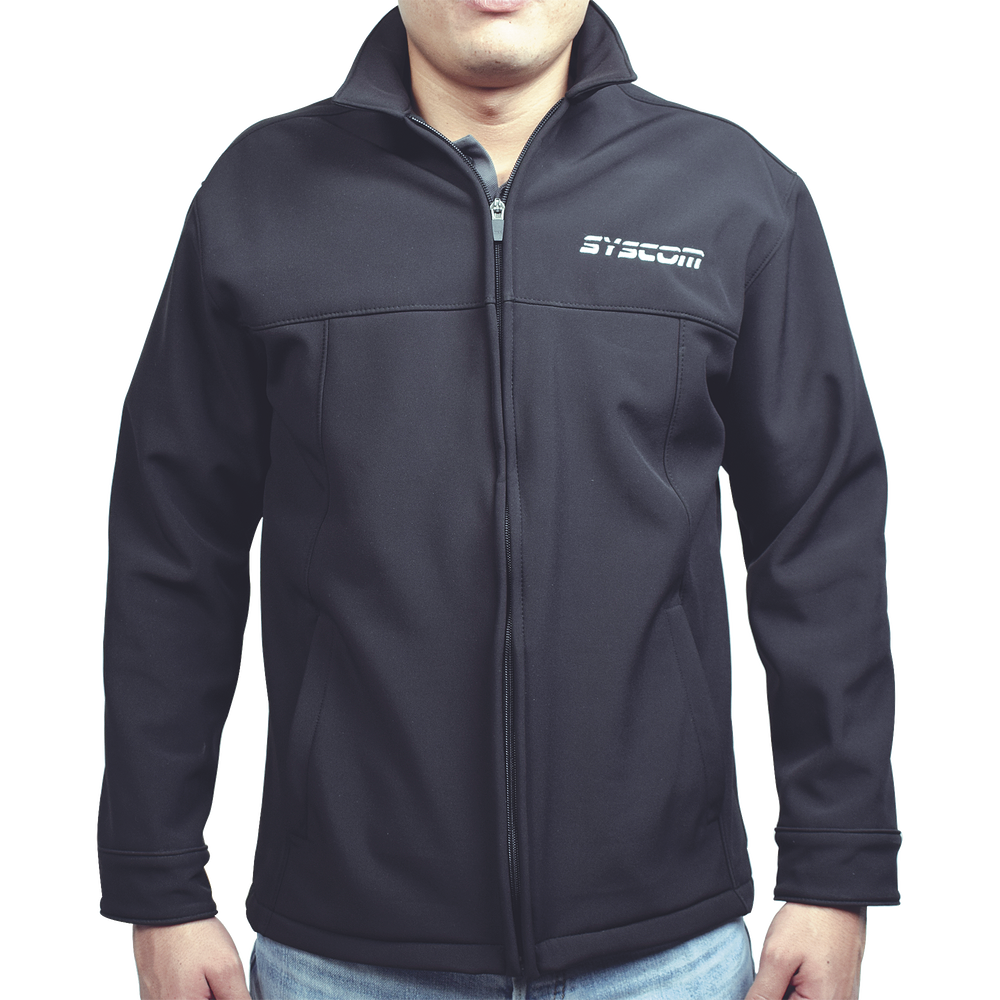 Elegante Chamarra para Caballero Color Negro Fabricada en Poliéster Dry Fit Impermeable