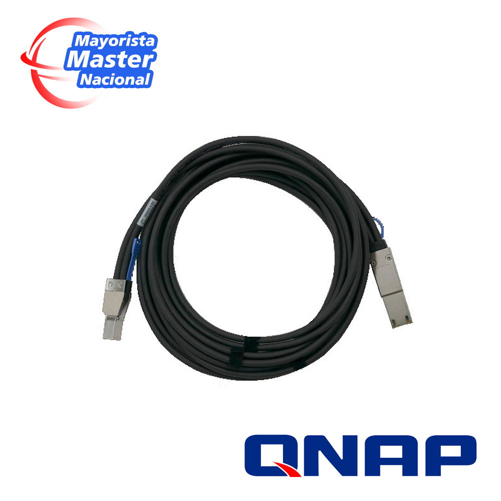 QNAP CAB-SAS30M-8644-8088 MINI SAS CABLE (SFF-8644 TO SFF-8088), 3.0M QNAP CAB-SAS30M-8644-8088 MINI SAS CABLE (SFF-8644 TO SFF-8088), 3.0M