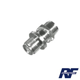 Adaptador Doble N Hembra para chasis de montaje frontal en Doble D Plano y cuerpo plateado. Adaptador Doble N Hembra para chasis de montaje frontal en Doble D Plano y cuerpo plateado.
