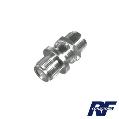 Adaptador Doble N Hembra para chasis de montaje frontal en Doble D Plano y cuerpo plateado. Adaptador Doble N Hembra para chasis de montaje frontal en Doble D Plano y cuerpo plateado.