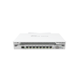 MikroTik Cloud Core Router CCR1009-7G-1C-PC - Router - GigE - montaje en rack - 272 X 190 X47mm - RouterOS - RAM: 1 GB - Almacenamiento: 128 MB -  PoE Pasivo
