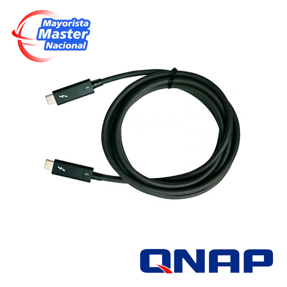 QNAP CAB-TBT320M-40G-LINTES / 2 METROS DE LONGUITUD / THUNDERBOL 3 / TYPE-C 40GBPS ACTIVE CABLE. QNAP CAB-TBT320M-40G-LINTES / 2 METROS DE LONGUITUD / THUNDERBOL 3 / TYPE-C 40GBPS ACTIVE CABLE.