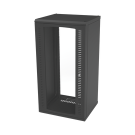 Gabinete para Montaje en Pared, Puerta de Cristal Templado, Cuerpo Fijo con Rack 19