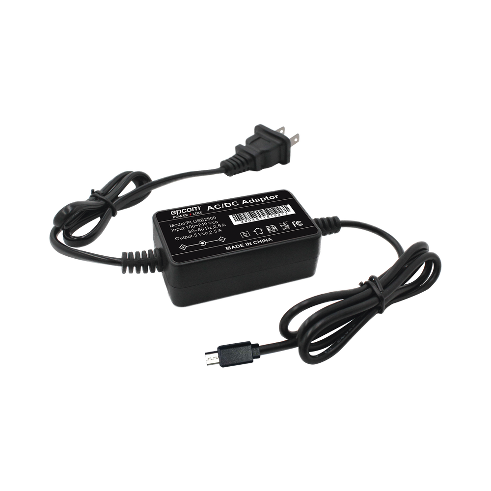Cargador USB profesional de 5 Vcc, 2.5 A Para Smartphones, Tablets y Radio PKT-03 ; Voltaje de entrada de 100-240 Vca