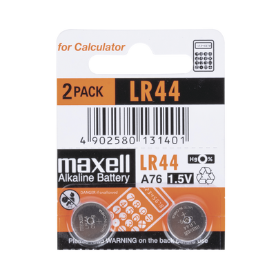 Batería Alcalina tipo LR44 (de botón) de 1.5 V 110 mAh