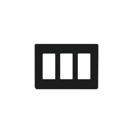 Placa de pared 3 espacio, para atenuador (dimmer), switch ó control remoto PICO inalámbrico.