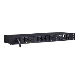 PDU Switchable por Toma, Para Distribución de Energía, Entrada 120 Vca NEMA 5-15P, Con 8 Salidas NEMA 5-15R, Horizontal 19in, 1UR