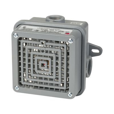 Bocina Vibratone® para exteriores de 100 a 110 dB listado por UL y cUL, 120 VCA, color Gris