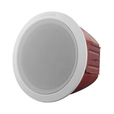 Altavoz de 6.5 Pulgadas, Resistente al Fuego, Montaje en Techo, Domo Color Rojo, Fabricado en metal