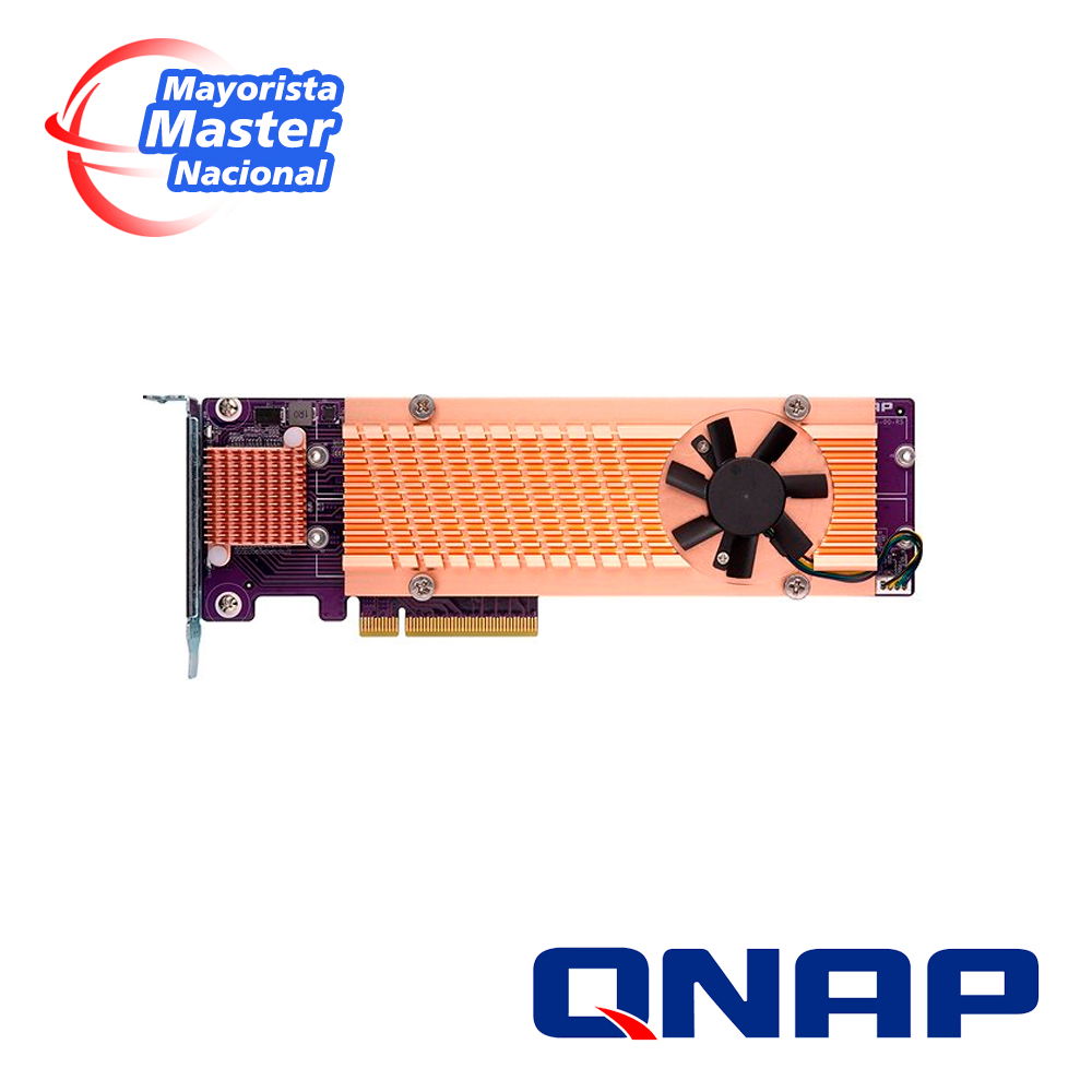 QNAP QM2-4P-284 QUAD M.2 PCIE SSD EXPANSION CARD; SUPPORTS UP TO FOUR M.2 2280 FORMFACTOR M.2 PCIE (GEN2 X4) SSDS; PCIE GEN2 X8 HOST INTERFACE; LOW-PROFILE BRACKET PRE-LOADED, LOW-PROFILE FLAT AND FULL-HEIGHT ARE BUNDLED QNAP QM2-4P-284 QUAD M.2 PCIE SSD EXPANSION CARD; SUPPORTS UP TO FOUR M.2 2280 FORMFACTOR M.2 PCIE (GEN2 X4) SSDS; PCIE GEN2 X8 HOST INTERFACE; LOW-PROFILE BRACKET PRE-LOADED, LOW-PROFILE FLAT AND FULL-HEIGHT ARE BUNDLED
