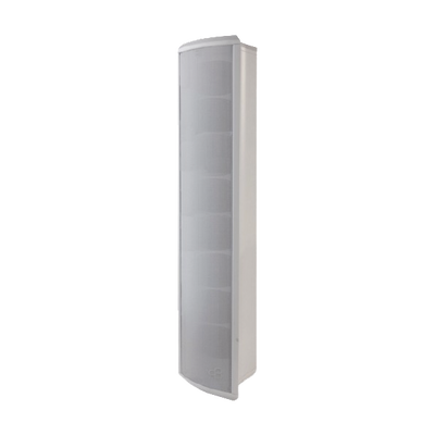 Altavoz Tipo Columna para Exterior, Configurable a 80, 40, 20 o 10 Watts, Color Blanco, Fabricado en Aluminio