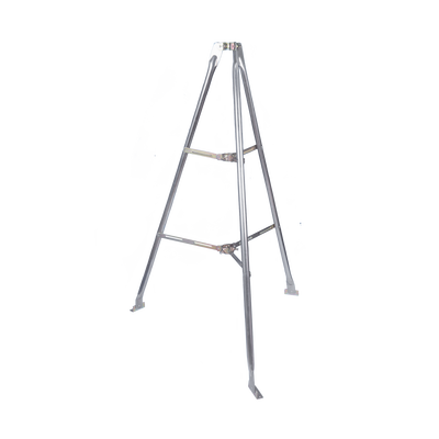 Montaje de tripie para exterior, altura total del tripie 1.52 m. Compatible con mástiles de hasta 3 m de largo 1  1/4 a 2