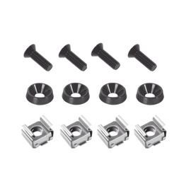 Juego de 4 Tornillos con 4 Arandelas y 4 Tuercas Enjauladas para Rack LINKED PRO.