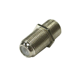 Adaptador Barril para 75 Ohm, de Conector F Hembra a F Hembra, Níquel/ Estaño/ Polietileno.
