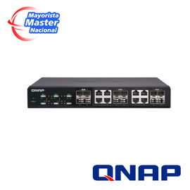 QNAP QSW-1208-8C-US QSW-1208-8C 12-PORT UNMANAGED 10GBE SWITCH. TWELVE 10GBE SFP+ PORTS WITH SHARED EIGHT 10GBASE-T PORTS