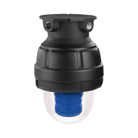 Luz estroboscopica a prueba de explosiones UL y cUL para Clase I, División 1, Grupo C y D; Clase I, División 2, Grupos A y B; Clase II, División 1, Grupos E, F y G; Clase III, 24 VCD, Color Azul, Montaje no incluido
