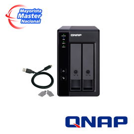 CAJA DE EXPANSION DE ALMACENAMIENTO QNAP TR-002-US / 2 BAHIAS FRONTALES SATA 3.5 PULGADAS y 2.5 PULGADAS / MONTAJE EN ESCRITORIO / INTERCONEXION VIA USB  /COMPATIBLE CON NAS QNAP (revisar lista de compatibilidad) y SERVIDORES WINDOWS-MAC