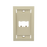 Placa de Pared Vertical Ejecutiva, Salida Para 2 Puertos Mini-Com, Con Espacios Para Etiquetas, Color Marfil