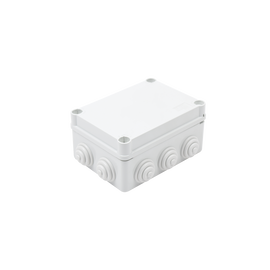 Caja de derivación de PVC Auto-Extinguible con 10 entradas, tapa y tornillo de media vuelta de 1/4