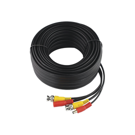 Cable Coaxial armado con conector BNC y Alimentación, longitud de 30m, Optimizado para HD ( TurboHD, HD-SDI, AHD )