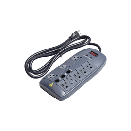 Regleta de 8 tomas, protege circuito de 110 Vca, telco RJ11 dos salidas, extensión de 1.82 mts