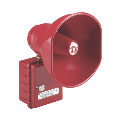Altavoz amplificado, 30w, supervisado, UL para Fuego, 24Vcc, rojo