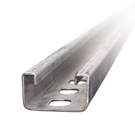 Unicanal perforado 4x2, 3000 mm, con acabado Electro Zinc
