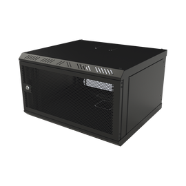 Gabinete con Puerta Ventilada para Montaje en Pared Cuerpo Fijo con Rack 19