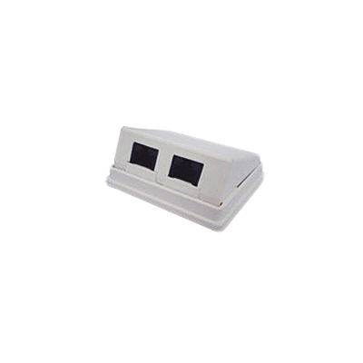 Caja de pared angulada incluye 2 jacks UTP cat5e Keystone Caja de pared angulada incluye 2 jacks UTP cat5e Keystone