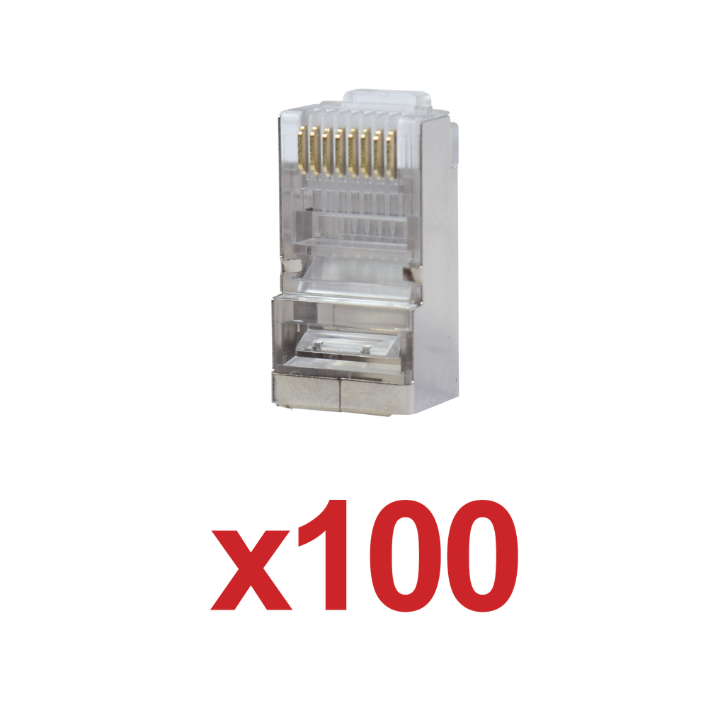 Pack of 100 RJ45 connectors for UTP cable category 5E