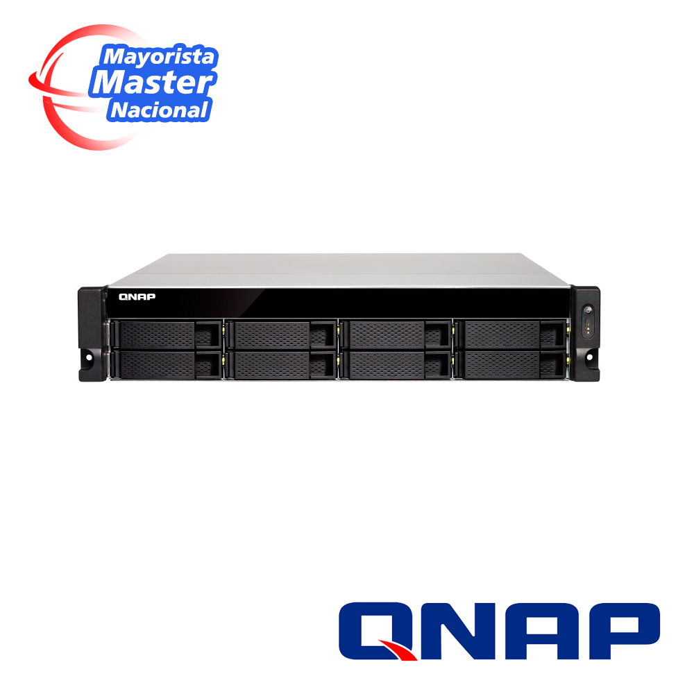 QNAP ENTERPRISE STORAGE TS-883XU-RP-E2124-8G-US 2U 8-BAY 10GBE NAS AND ISCSI IP-SAN, INTEL© XEON© E-2124 4-CORE 3.3 GHZ PROCESSOR , 8 GB LONG DIMM DDR4 ECC (2 X 4GB), 8 X 2.5 QNAP ENTERPRISE STORAGE TS-883XU-RP-E2124-8G-US 2U 8-BAY 10GBE NAS AND ISCSI IP-SAN, INTEL© XEON© E-2124 4-CORE 3.3 GHZ PROCESSOR , 8 GB LONG DIMM DDR4 ECC (2 X 4GB), 8 X 2.5