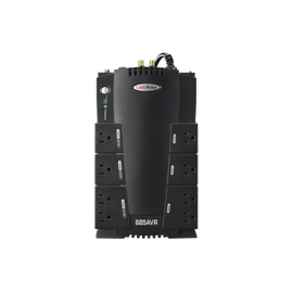 UPS de 685 VA/390 W, Topología Línea Interactiva, Entrada 120 Vca NEMA 5-15P, Tipo Gabinete Compacto, Con 8 Tomas NEMA 5-15R