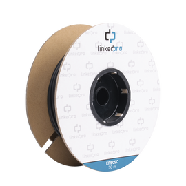 Carrete de Fibra Óptica Monomodo con Conectores SC-SC Duplex, Reforzada con Kevlar, de 50 metros