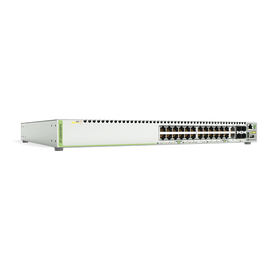 Switch PoE+ Stackeable Capa 3, 24 puertos 10/100/1000 Mbps + 2 puertos SFP Combo + 2 puertos SFP+ 10 G Stacking, 370 W