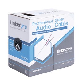 Cable para audio profesional de 2 conductores calibre 18 para aplicaciones de audio y automatización bobina de 152 m