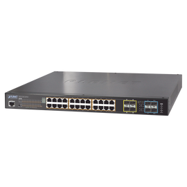 Switch administrable L2+ Stack de 24 puertos PoE+ 802.3at + 2 Puertos 10G SFP /440W
