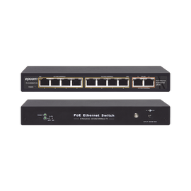 Switch PoE / 100 Metros PoE / 8 puertos 802.3af/at ( 132.5 W ) 10/100/1000Mbps + 2 puertos Uplink
