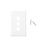 Placa de pared de 3 puertos, Keystone, Color Blanco