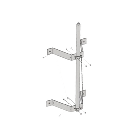 Montaje doble de pared con mástil de 2-3/8