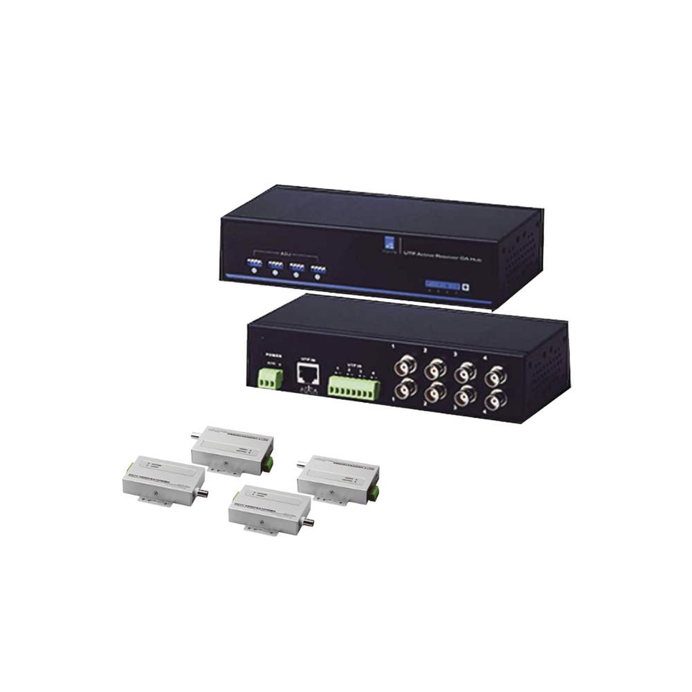 KIT P/VIDEO ANALOGO INC. (1) TT104AR -RECEP D/VIDEO, (4) TT101AT -TRANSM D/VIDEO ACTIVO
