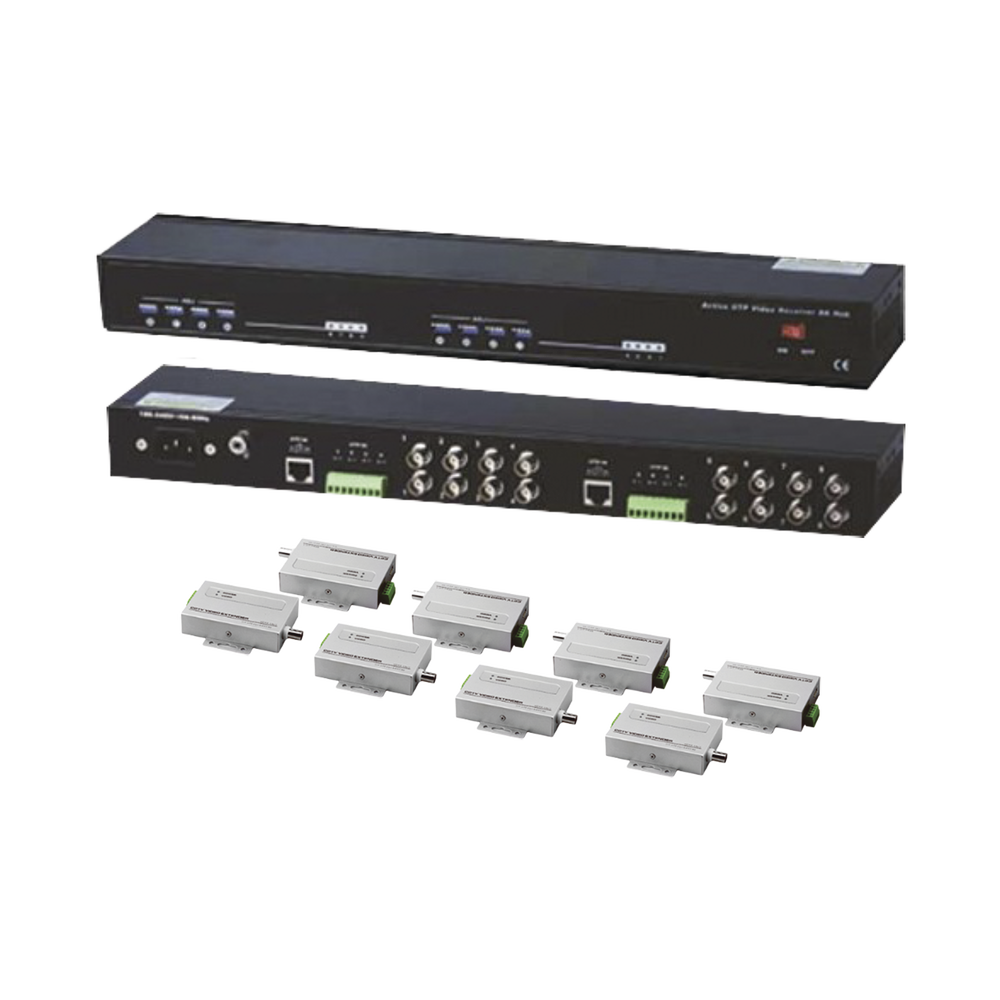 KIT P/VIDEO ANALOGO P/600 MTS compuesto por: (1) TT108AR + (8) TT101AT -TRANSM D/VIDEO ACTIVO