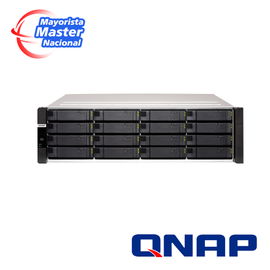 QNAP ENTERPRISE STORAGE ES1686dc-2123IT-64G-US 16-BAY ACTIVE-ACTIVE DUAL CONTROLLER ZFS NAS AND ISCSI/ IP-SAN. 3U, SAS 12G (COMPATIBLE WITH SAS 6G), 3 X GIGABIT LAN, 4X10GBE(SFP+), 40GBE-READY.