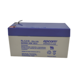 Batería con Tecnología AGM / VRLA, 1.2 Ah. Para uso en aplicaciones de sistemas de seguridad electrónica con respaldo. Dimensions : 97 x 52 x 97 mm