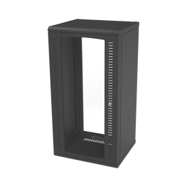 Gabinete para Montaje en Pared, Puerta de Cristal Templado, Cuerpo Fijo con Rack 19