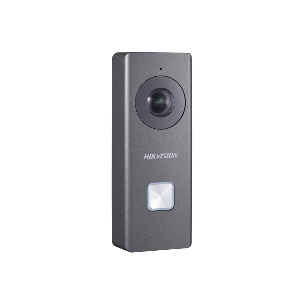 Videoportero WIFI 1080p / Compatible con Hik-Connect para Monitoreo a Través de APP / Protección IP54 / 5 mts IR / Visión 180º / Audio de Dos Vías